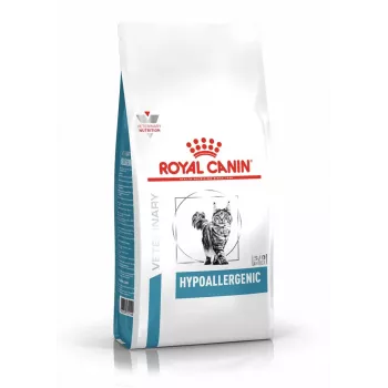 Sausā barība kaķiem Royal Canin Hypoallergenic 400 g – veterinārā diēta pieaugušiem kaķiem ar barības nepanesību, mājputnu garša