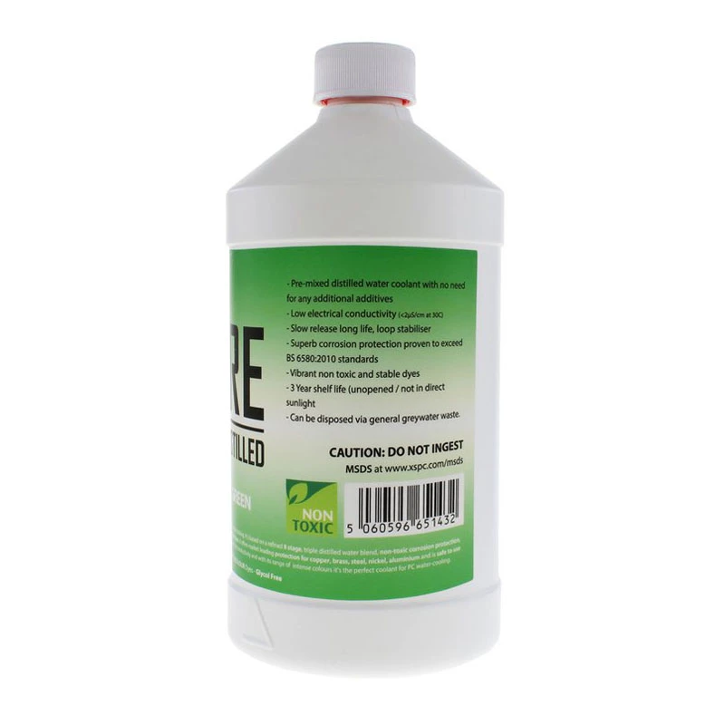 Dzesēšanas šķidrums XSPC Pure Coolant 1 L, zaļš UV-reaktīvs, PC šķidruma dzesēšanas sistēmām