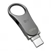 Silicon Power Mobile C80 128 GB USB zibatmiņa, USB Type-A / USB Type-C, USB 3.0 (3.1 Gen 1), titāna krāsas