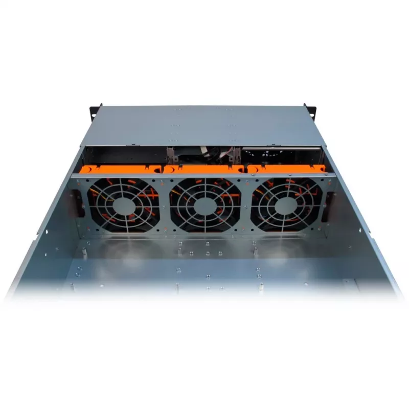 Inter-Tech 3U-30255 Rack korpuss Melns, Nerūsējošais tērauds