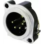 Neutrik NC4MBH - XLR savienotājs - melns - bronza - misiņš - metāls - poliamīds - tērauds - cinks - misiņš - IP40 - 1,5 V