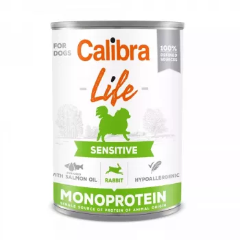 Calibra Sensitive truša 400 g slapjā barība suņiem ar jutīgu gremošanu, bezglutēna, konservs
