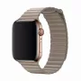 Siksniņa Leather Loop Apple Watch 44mm — Devia Elegant Stone, ādas magnētiskā aizdare