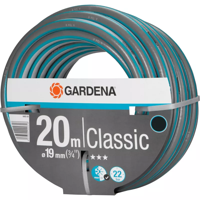 Dārza šļūtene Gardena 18022-20 20 m virszemes PVC pelēka oranža