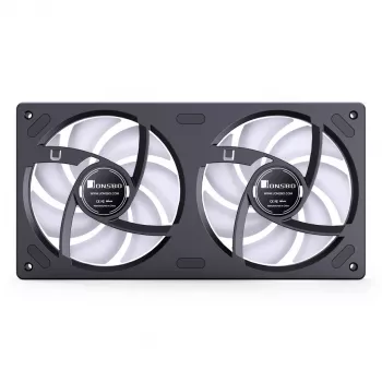 Jonsbo ZB-240BR 120mm Reverse Blade ARGB PWM 2-Pack korpusa ventilatori - Melns