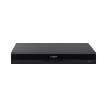 Tīkla video ierakstītājs DAHUA NVR4208-8P-EI — 8 kanālu NVR ar 8 PoE portiem, 180/256 Mbps joslas platumu, 16 TB maksimālo atmiņu