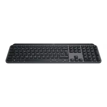 Bezvadu pilna izmēra tastatūra Logitech Master MX Keys S — Graphite, Bluetooth & 2,4 GHz (Nano), USB-C uzlādējama, fona apgaismojums, QWERTY US International