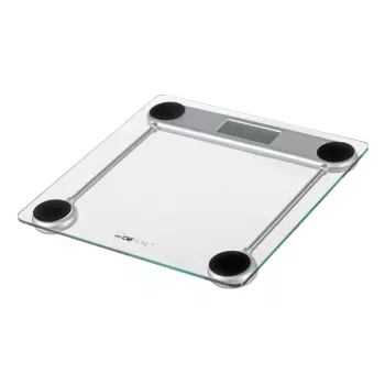 Elektroniskie personīgie svari CLATRONIC PW 3368 — 150 kg, precizitāte 100 g, stikla platforma