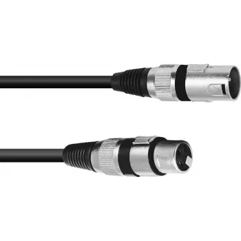 XLR kabelis Omnitronic 3022075B — 1x XRL vīriešu uz 1x XLR sieviešu, 0,2 m