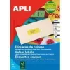 Agipa Krāsainā daudzfunkciju etiķete 100 A4 70 x 31 dzeltena