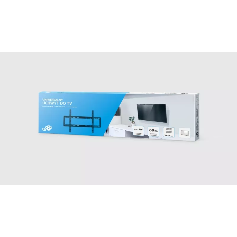 TV sienas stiprinājums TB-750 līdz 80 collām 60kg max VESA 600x400