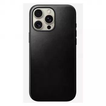 Mobilā telefona maciņš Nomad Modern Leather Case iPhone 16 Pro Max, 6.9 collas (17.5 cm), melns, āda+PC+TPU
