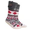 Apsildāmas čības Glovii GQ4M unisex — ziemas poliestera augšdaļa, sintētiskā zole, oglekļa šķiedras, viens izmērs, daudzraksts (pelēks/sarkans/balts)