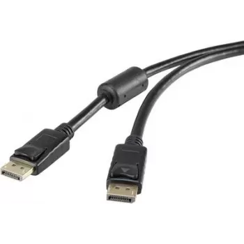 Renkforce DisplayPort savienojuma kabelis [1x DisplayPort spraudnis - 1x DisplayPort spraudnis] 1 m Melns (RF-3433992)
