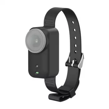 Silicīna siksniņa / suņa kaklasiksna Puluz DJI Osmo Nano (Melna)