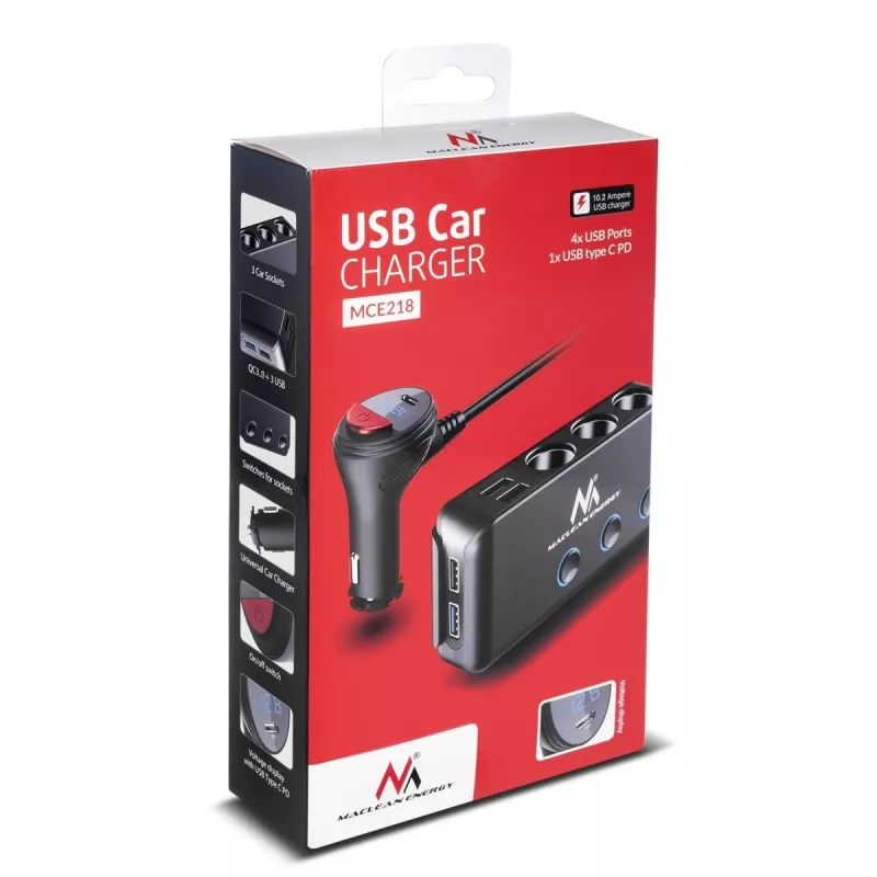 Auto lādētājs Maclean MCE218 mobilajām ierīcēm