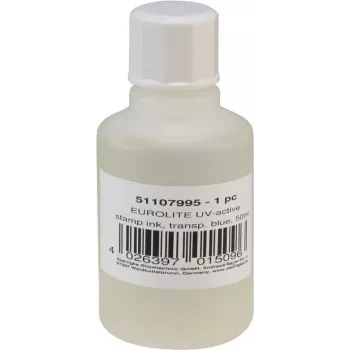 EUROLITE UV-aktīva caurspīdīga zila spiedogu tinte 50 ml