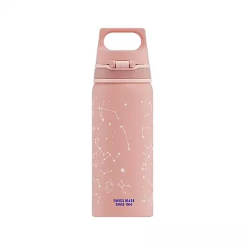 Sigg 6005.10 alumīnija dzeramā pudele — 600 ml, 7,1 cm diametrs, 145 g, zila/rozā