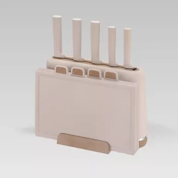 Maestro MR-1412-BEIGE Nažu komplekts ar bloku + Griešanas dēļu komplekts Bēšs