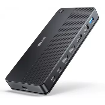Docking Station UNITEK D1103A01 USB4 Vadu Melns 100W Power Delivery