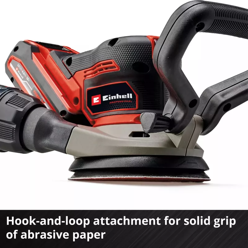 Grīdas slīpmašīna EINHELL TP‑RS 18/32 Li BL Solo — 24 000 apgr./min, Melna/Sarkana, 1.11 kg