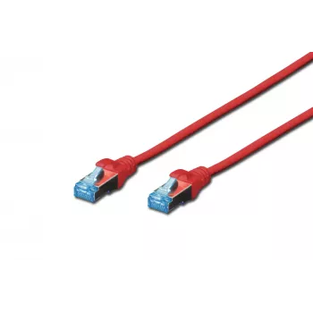Tīkla kabelis Digitus CAT 5e SF/UTP Patch Cord RJ-45 Cat5e 10m Sarkans