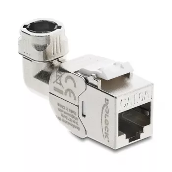 RJ45 Keystone Modulis Ligzda Cat.6A Bezinstrumentu 90° DELOCK 90800