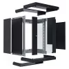 EFB Elektronik 19 gehäuse X-Rack mit Glastür 400-600mm schwarz - Wandgehäuse (WGX-1506TS.G1)