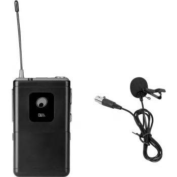 Lavaljē mikrofons Omnitronic UHF-E Series 831,1 MHz ar raidītāju