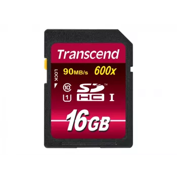 Transcend 16GB SDHC Class 10 UHS-I 600x atmiņas karte TS16GSDHC10U1