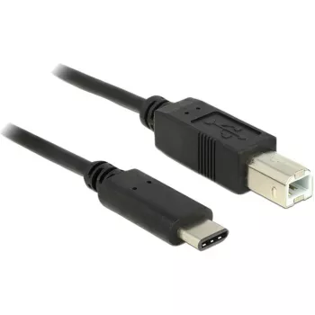 USB kabelis DeLOCK 83601 USB 2.0 1m USB C USB B Melns