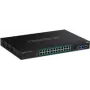 TRENDnet TI-RP262I - Rūpnieciskais slēdzis - pārvaldāms - 24 x 10/100/1000 (PoE+) + 2 x SFP - stiprināms statīvā - PoE+