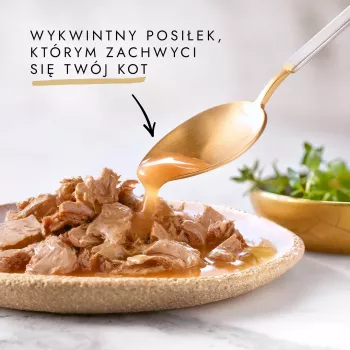 GOURMET Gold Sauce Delight liellopa gaļa - mitrā barība kaķiem - 85 g