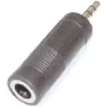e+p GS 32 3.5mm stereo (M) – 6.35mm stereo (F) melns adaptera kabelis