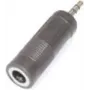 e+p GS 32 3.5mm stereo (M) – 6.35mm stereo (F) melns adaptera kabelis