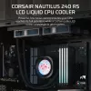 Šķidruma dzesēšanas sistēma Corsair Nautilus 240 RS LCD 12 cm Melna