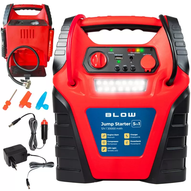 Jump Starter kompresors taisngriezis 5in1