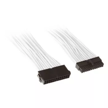 SilverStone PP07-MBW - ATX barošanas pagarinātājkabelis - 24-pin (vīrišķais) - 24-pin (sieviešu) - 30cm - Balts