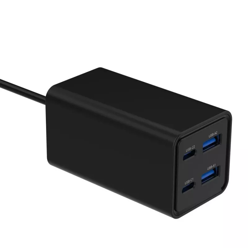 Gembird TA-UC-2A2C-PD65-01-BK mobilās ierīces lādētājs Klēpjdators, Viedtālrunis Melns Maiņstrāva Ātrā uzlāde Iekštelpām