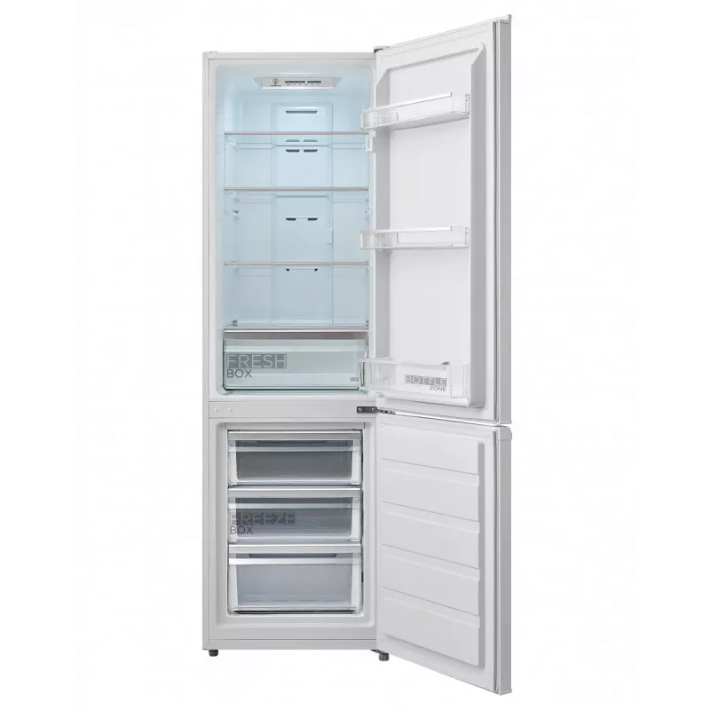 Brīvi stāvošs kombinētais ledusskapis Midea MDRB380FGE01A, 270 L, No Frost, 180 cm, 41 dB, Energoklase E, balts
