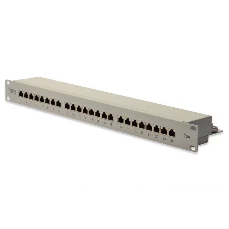 Digitus CAT 5e, Class D Patch Panel 24 portu, balts