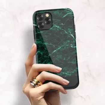 Aizsargmaciņa Devia Marble sērija iPhone 11 Pro Max — zaļa, plāna, cietais korpuss
