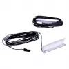 LED plauktu lampa cama meble 2LED zila, taisnstūra, virsmas montāža, caurspīdīga/melna