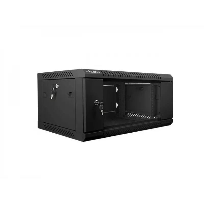 Sienas stiprinājuma karkass LANBERG WF01-6404-10B 4U 19 collu 600×450×285 mm IP20 melns, 60 kg slodze