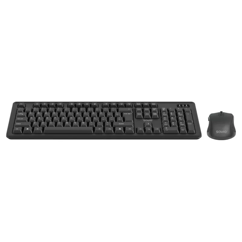 Savio KB-03 tastatūras un peles komplekts USB QWERTY US English Melns