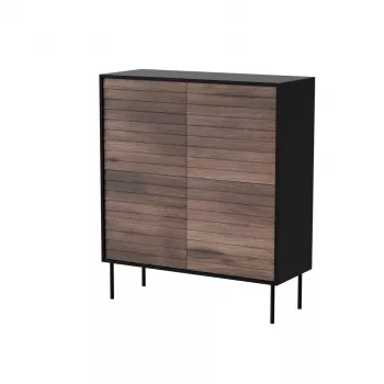 Cama 4D CORTINA kumode 102x40x118 melns/valrieksts