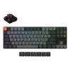 Mehāniskā tastatūra Keychron K1X-B3 — 80% formfaktors, USB + Bluetooth, QWERTY angļu, 87 taustiņi, RGB, Pelēka