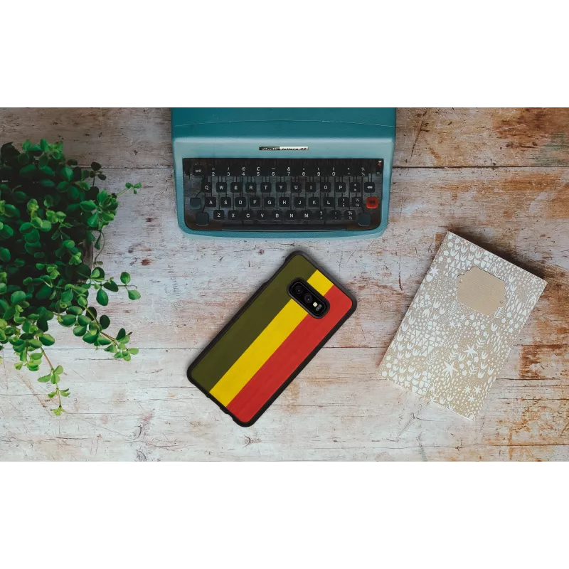 Aizsargmaciņš Samsung Galaxy S10e, koks un polikarbonāts, reggae melns