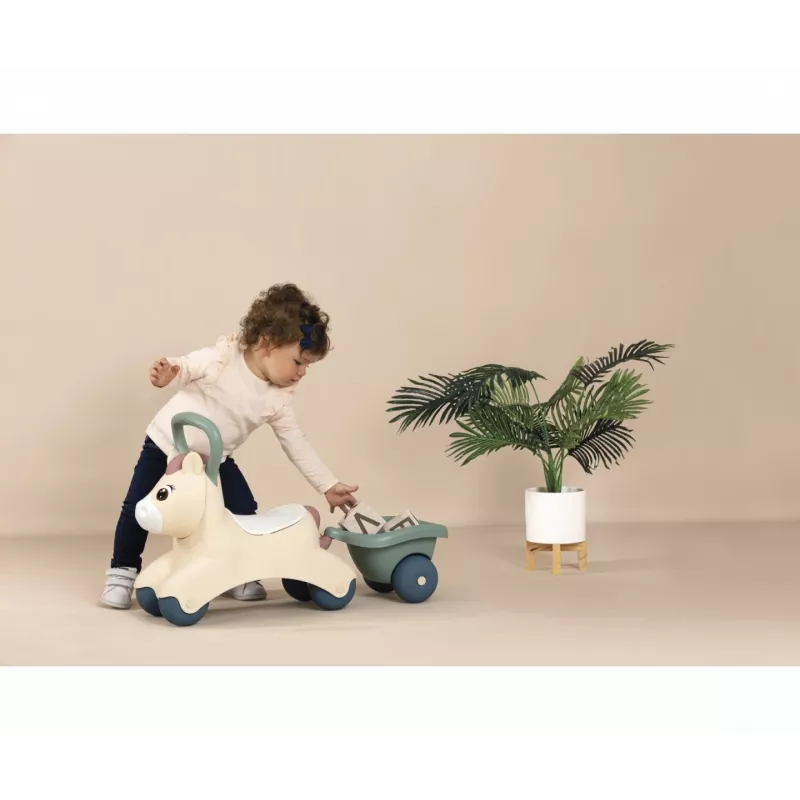 Little Smoby Baby Pony Veločums ar Piekabi