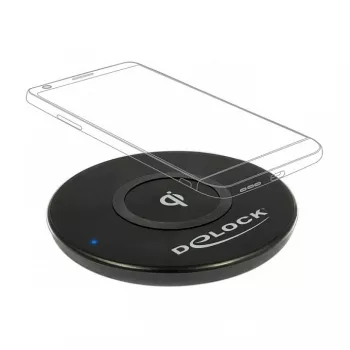 Bezvadu lādētājs iekštelpām DeLOCK 65917 Melns USB